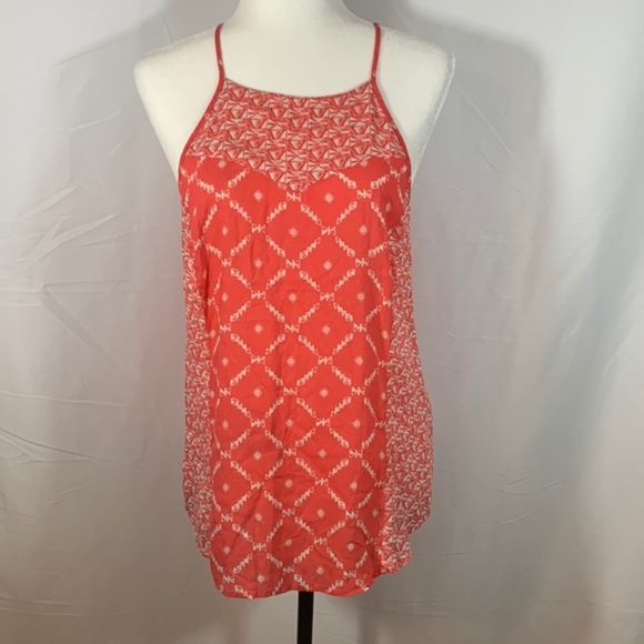 Lucky Brand Coral Halter Design Tank Top - Picture 1 of 8